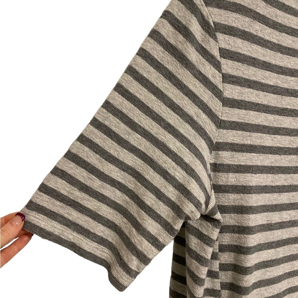 (Sold)Lou & Grey @ LOFT Cotton SS Striped Sweater Dress, Women's Lg - Picture 4 of 10